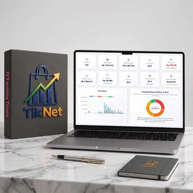 TikNet untuk analisis profit TikTok Shop